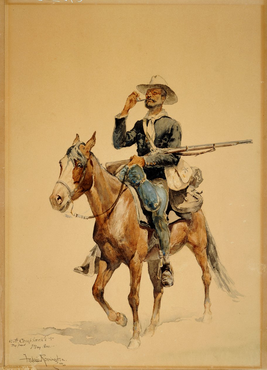 Atlı Piyade, 1890 by Frederic Remington