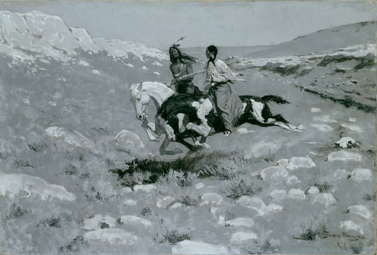 En Hızlı At Töreni, c. 1900. by Frederic Remington