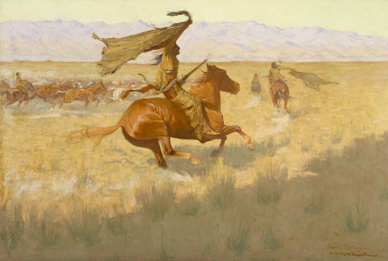 Mülkiyet Değişikliği (The Stampede: Horse Thieves) 1903 by Frederic Remington