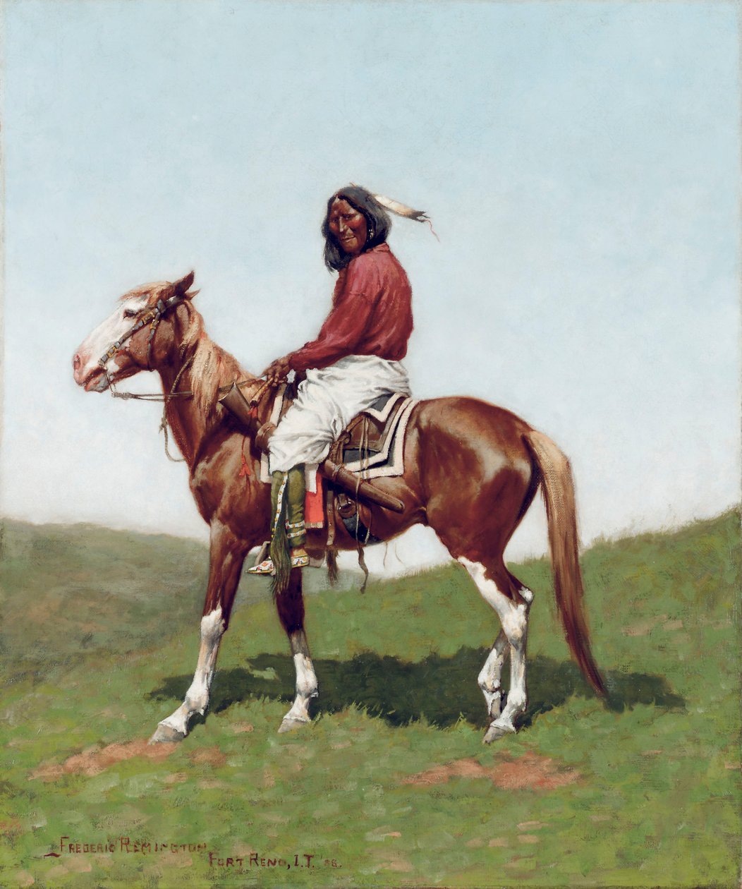 Comanche Cesur, Fort Reno, Hint Bölgesi by Frederic Remington