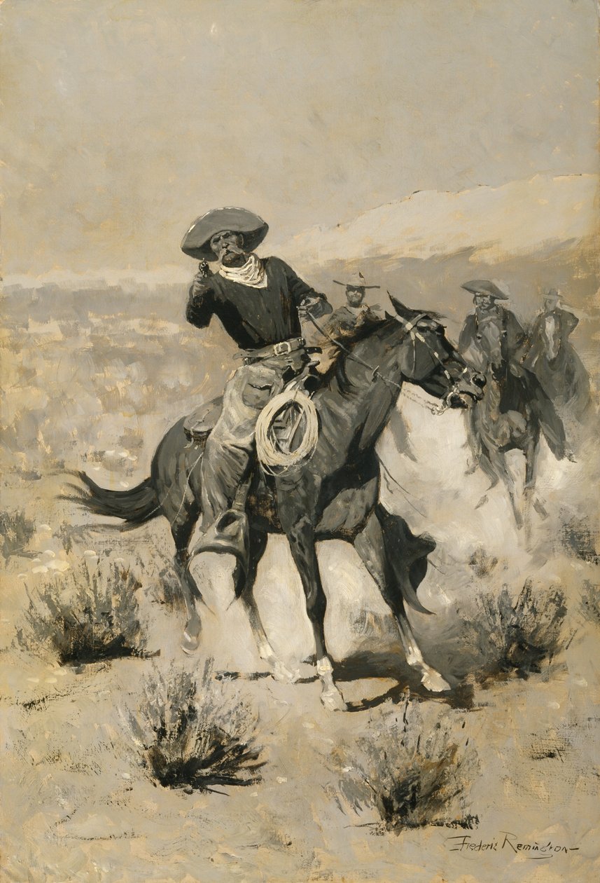 Menzildeki Günler (Eller Yukarı) c.1902 by Frederic Remington