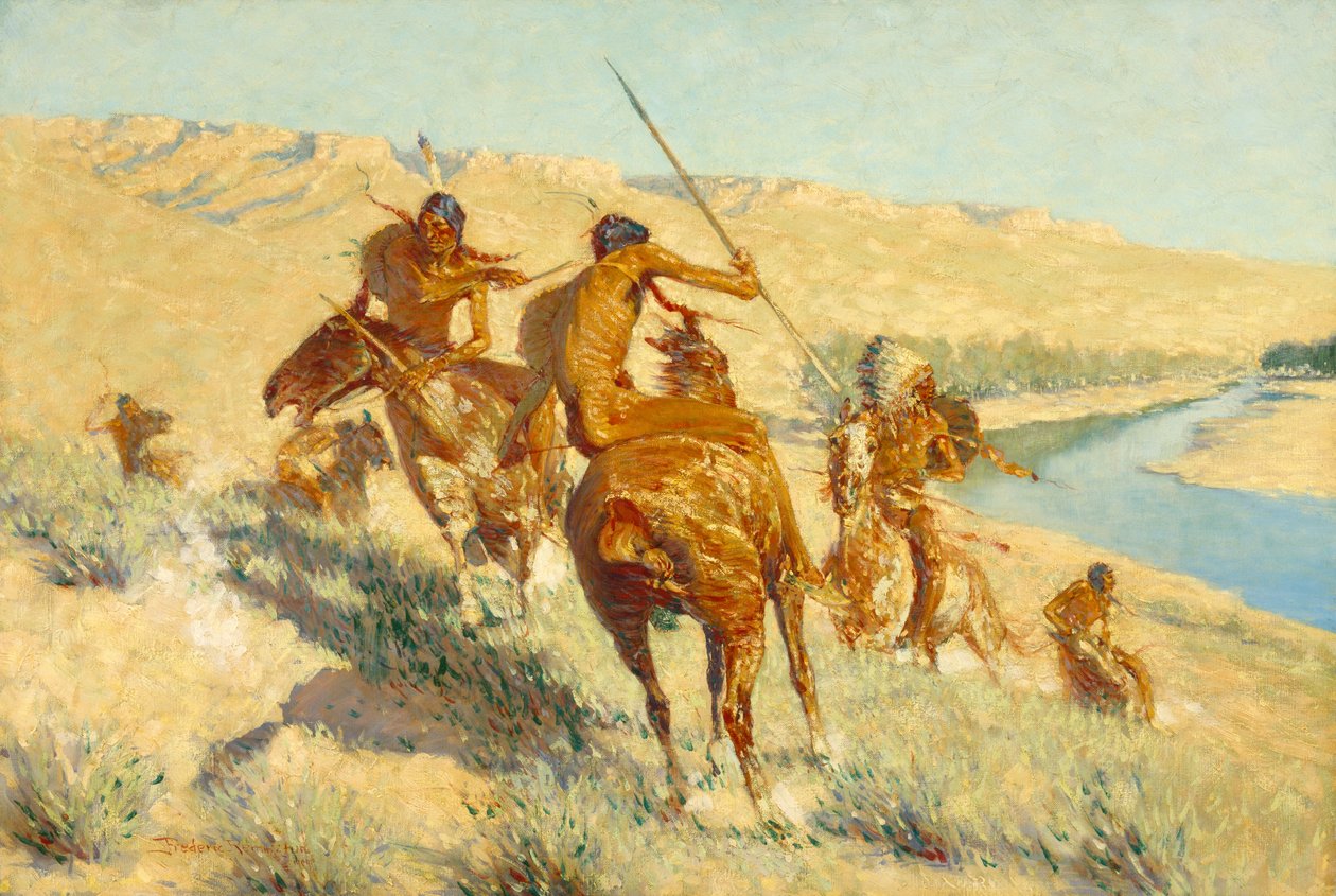 Buffalo Gun Bölüm (The Visitation of the Buffalo Gun: A Buffalo Bölüm) 1909 by Frederic Remington
