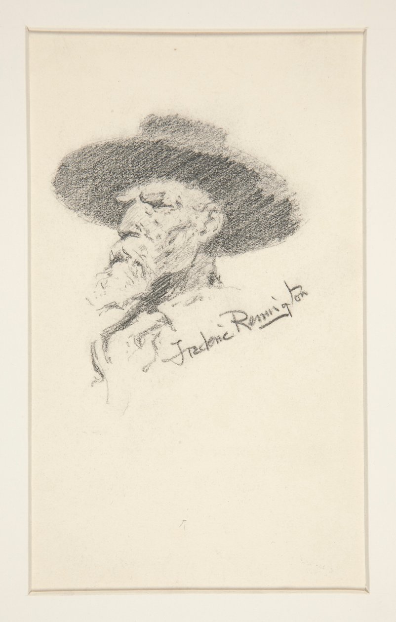 Bir adamın başı by Frederic Remington