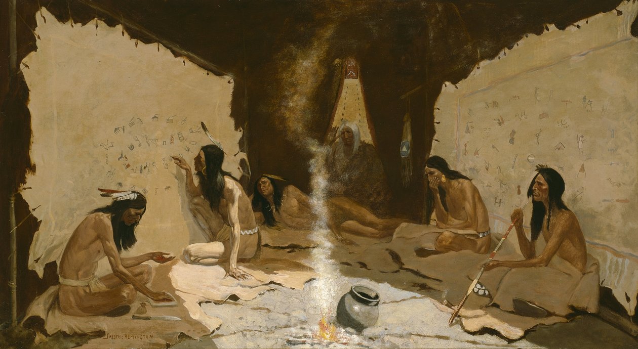 Kabile Tarihçileri, 1890-99 by Frederic Remington