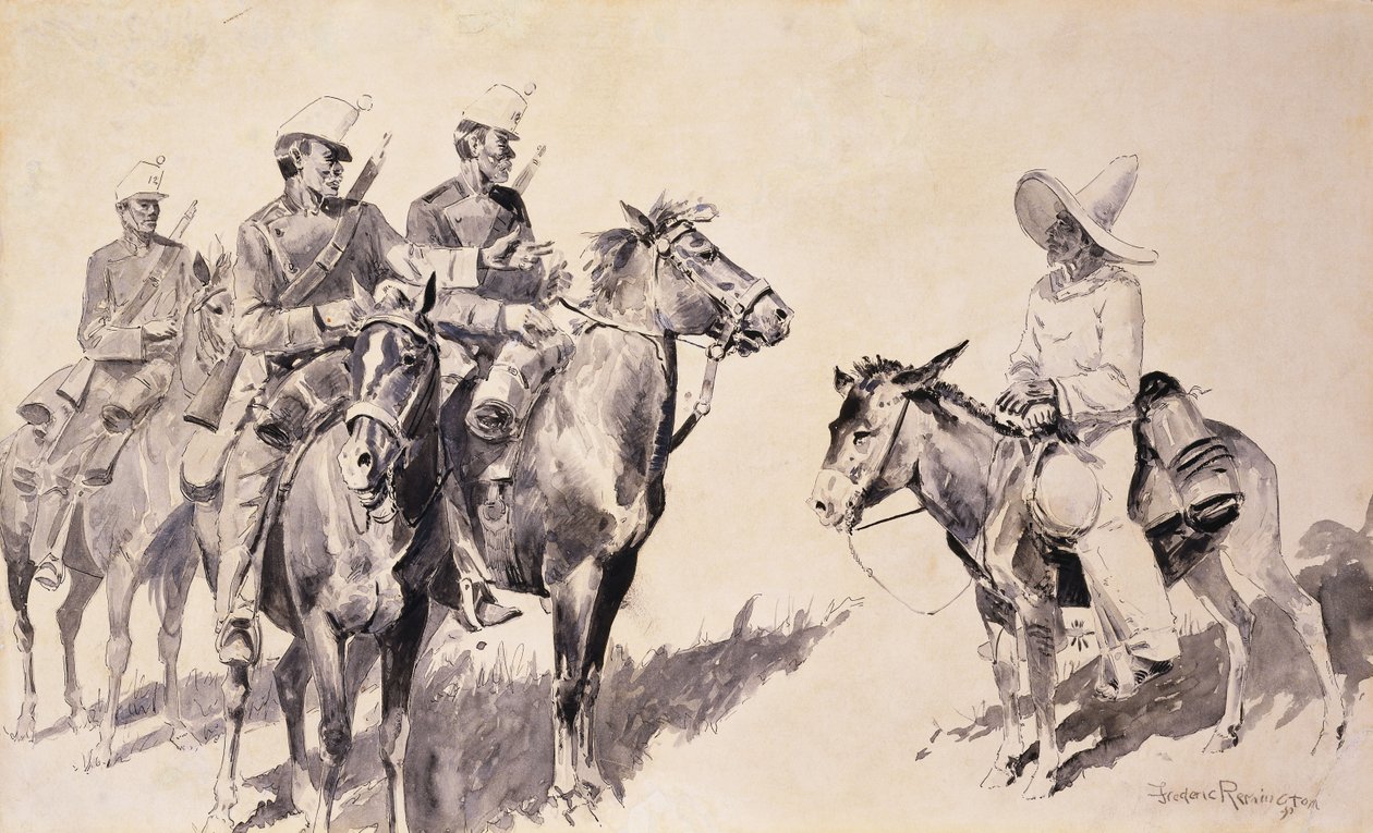 Yol Soran Meksikalı Jandarmalar, 1890 by Frederic Remington