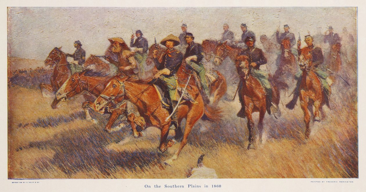 Güney Ovalarında 1860, pub.1909 by Frederic Remington