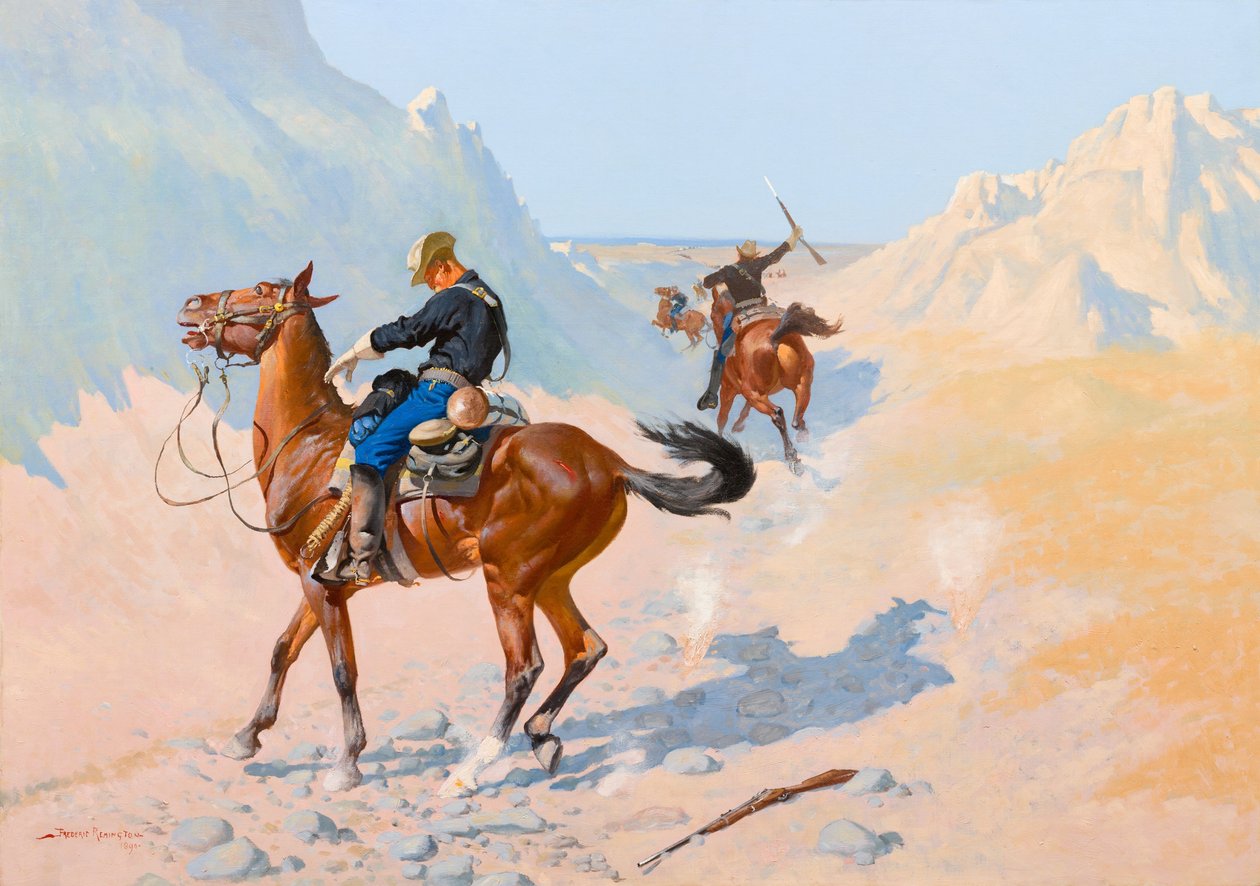 Ön Muhafız veya Askeri Kurban (Pusu) by Frederic Remington