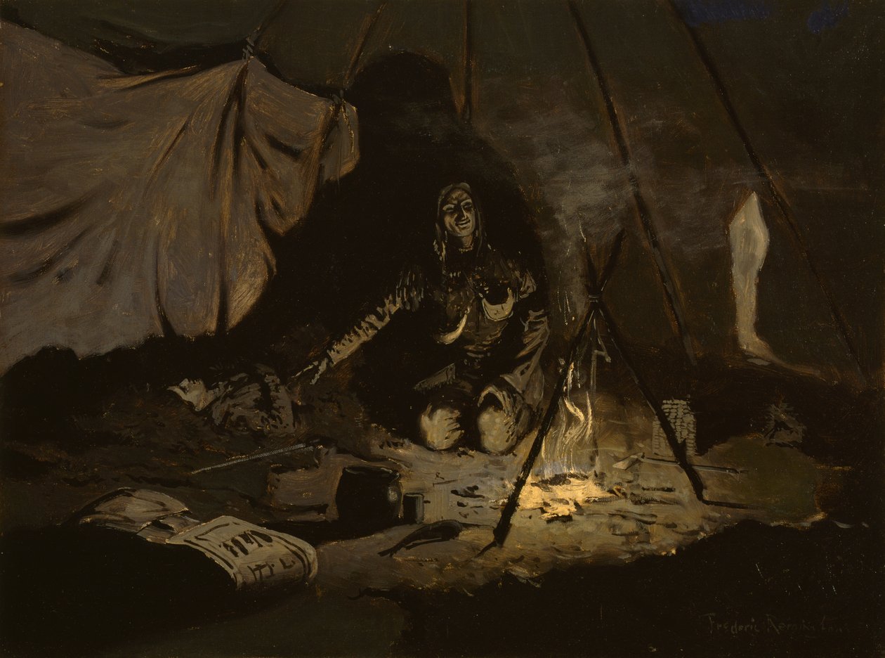 Kuru Yapraklar Ondan Daha Uzun Sürmüştü, 1899 dolayları by Frederic Remington