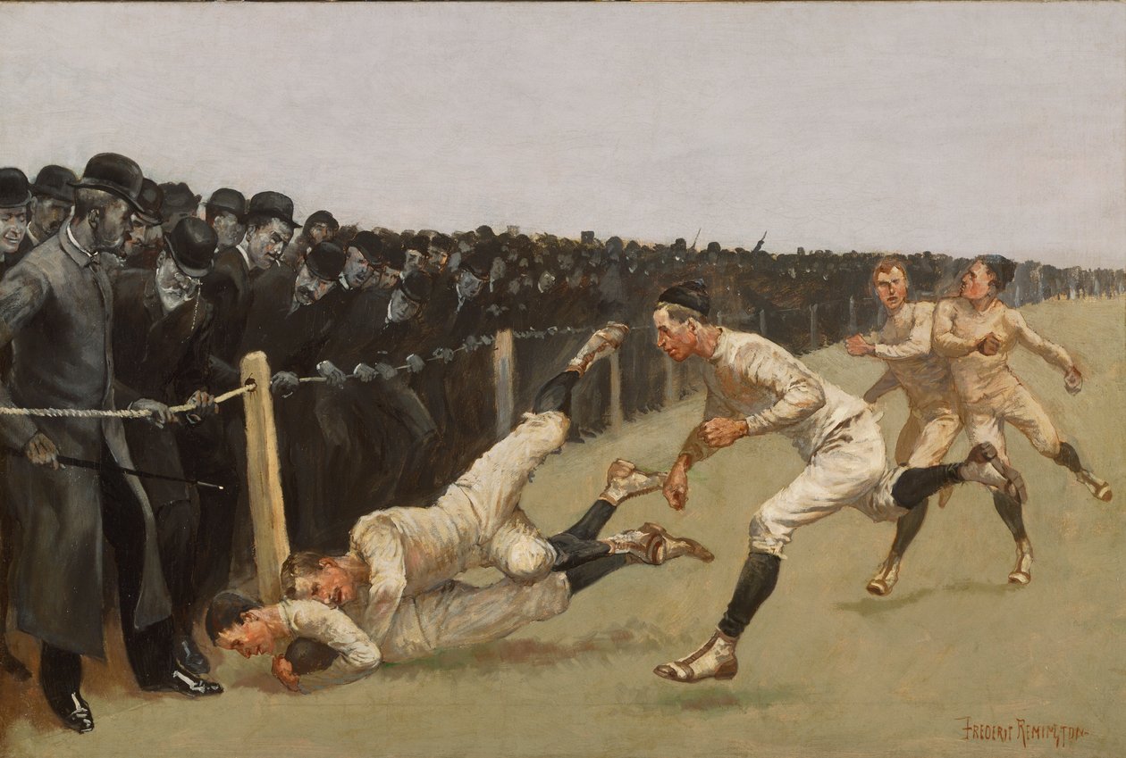 Touchdown, Yale - Princeton, Şükran Günü, 27 Kasım 1890, Yale 32, Princeton 0 by Frederic Remington