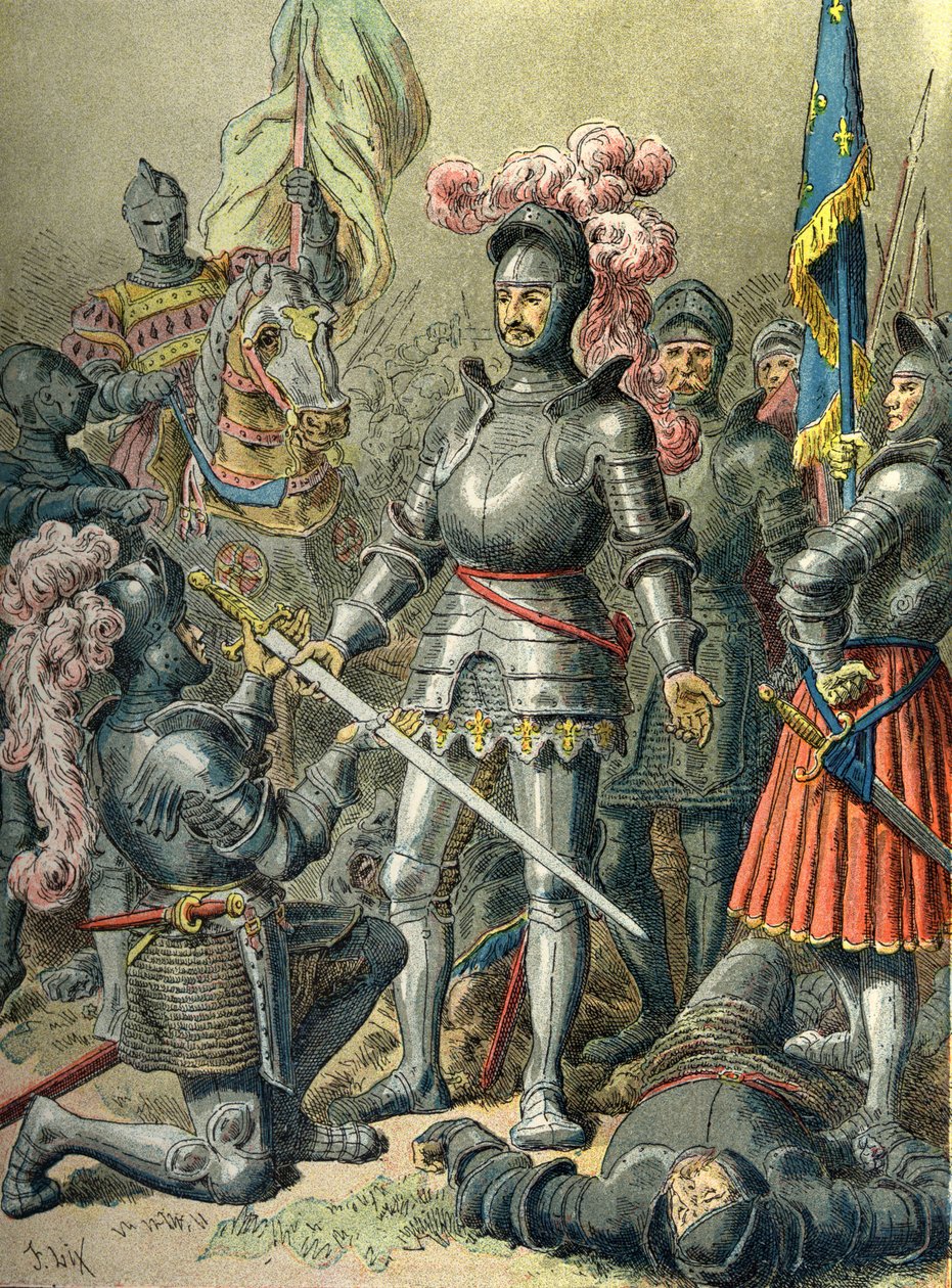 Pavia'da I. François (1525), tutsak alındığı yerde yenilgi by Frederic Theodore (after) Lix
