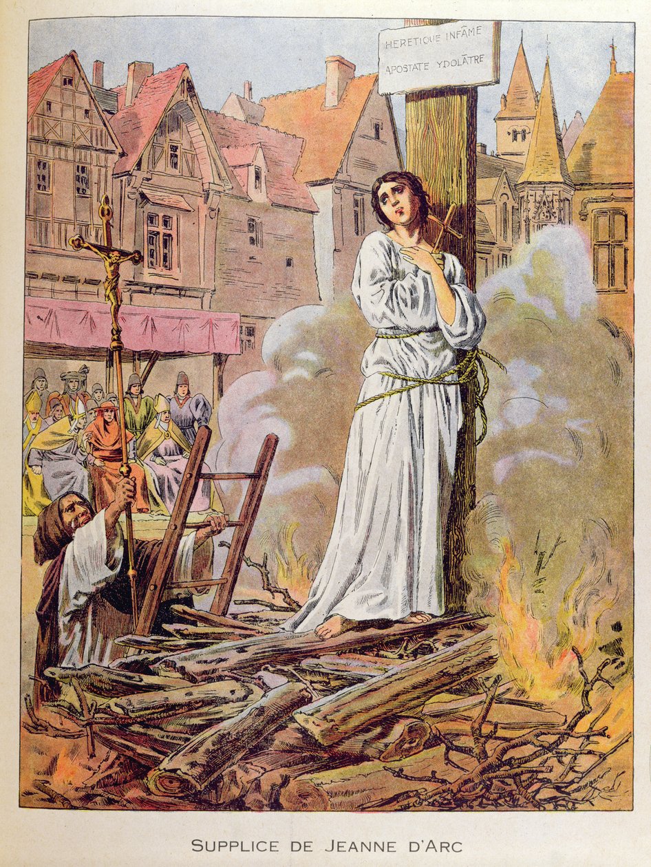Joan of Arc tehlikede by Frederic Theodore Lix