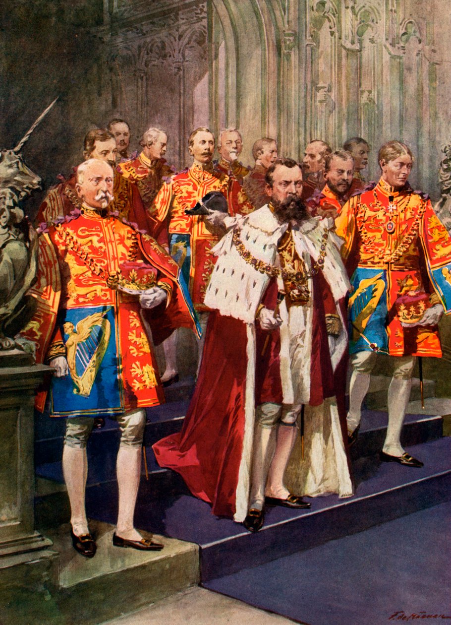 Heralds Koleji Memurları, taç giyme töreni by Frederic de Haenen