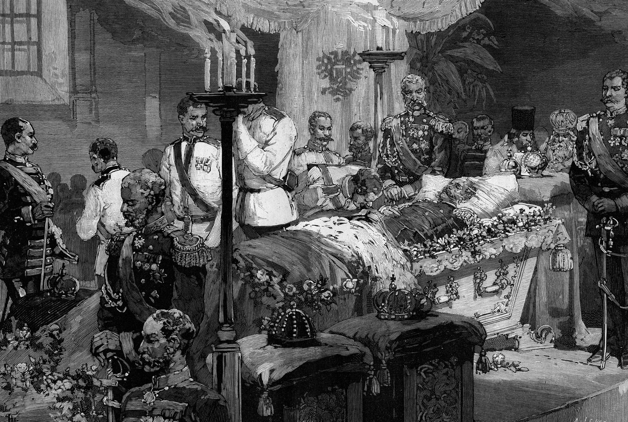 Alexander II (1818-1881) savaş gemileri alayının askerleri, St. Peter ve St. Petersburg