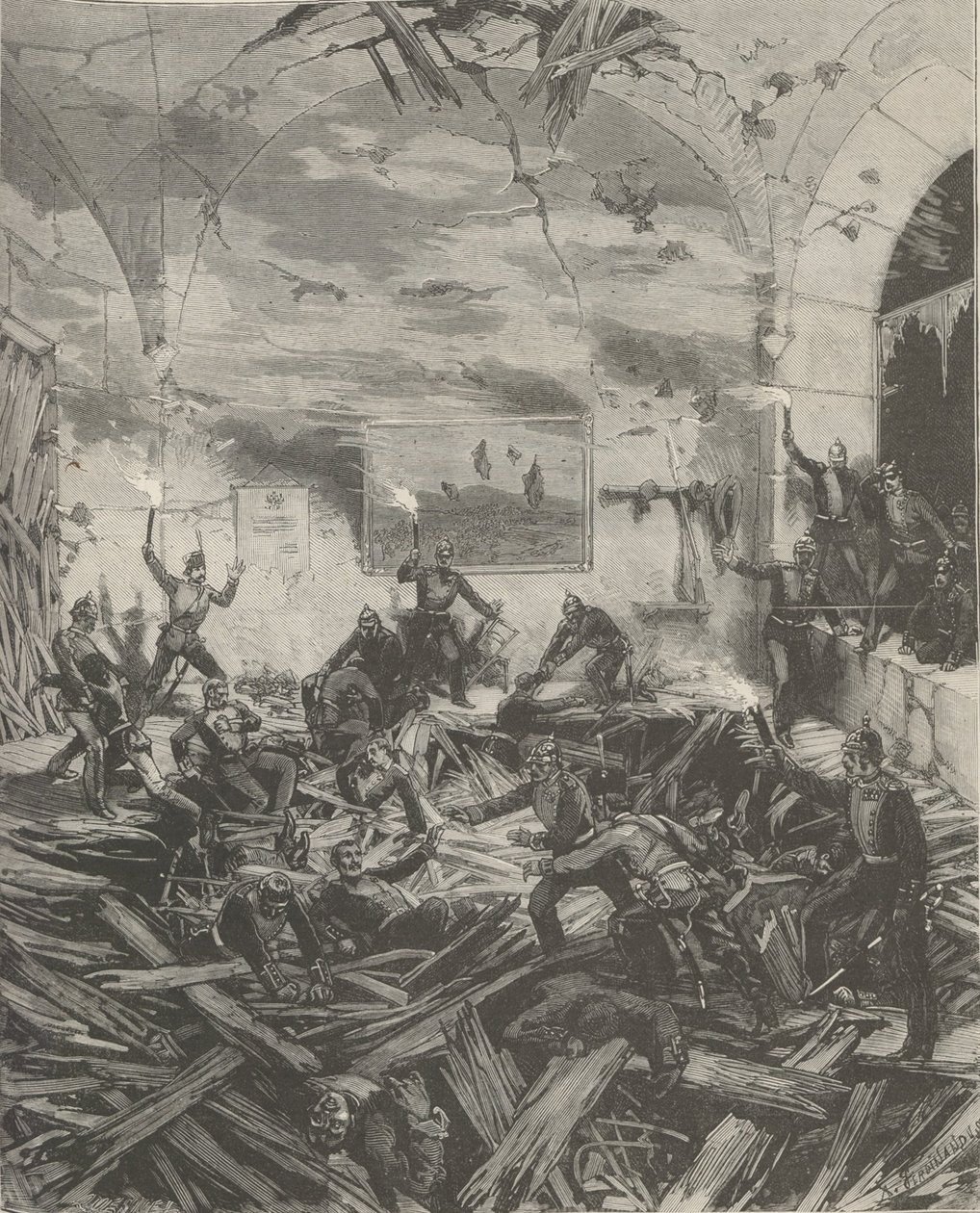 Patlamadan sonra Kışlık Saray, 17 Şubat 1880 akşamı. by Frederic de Haenen