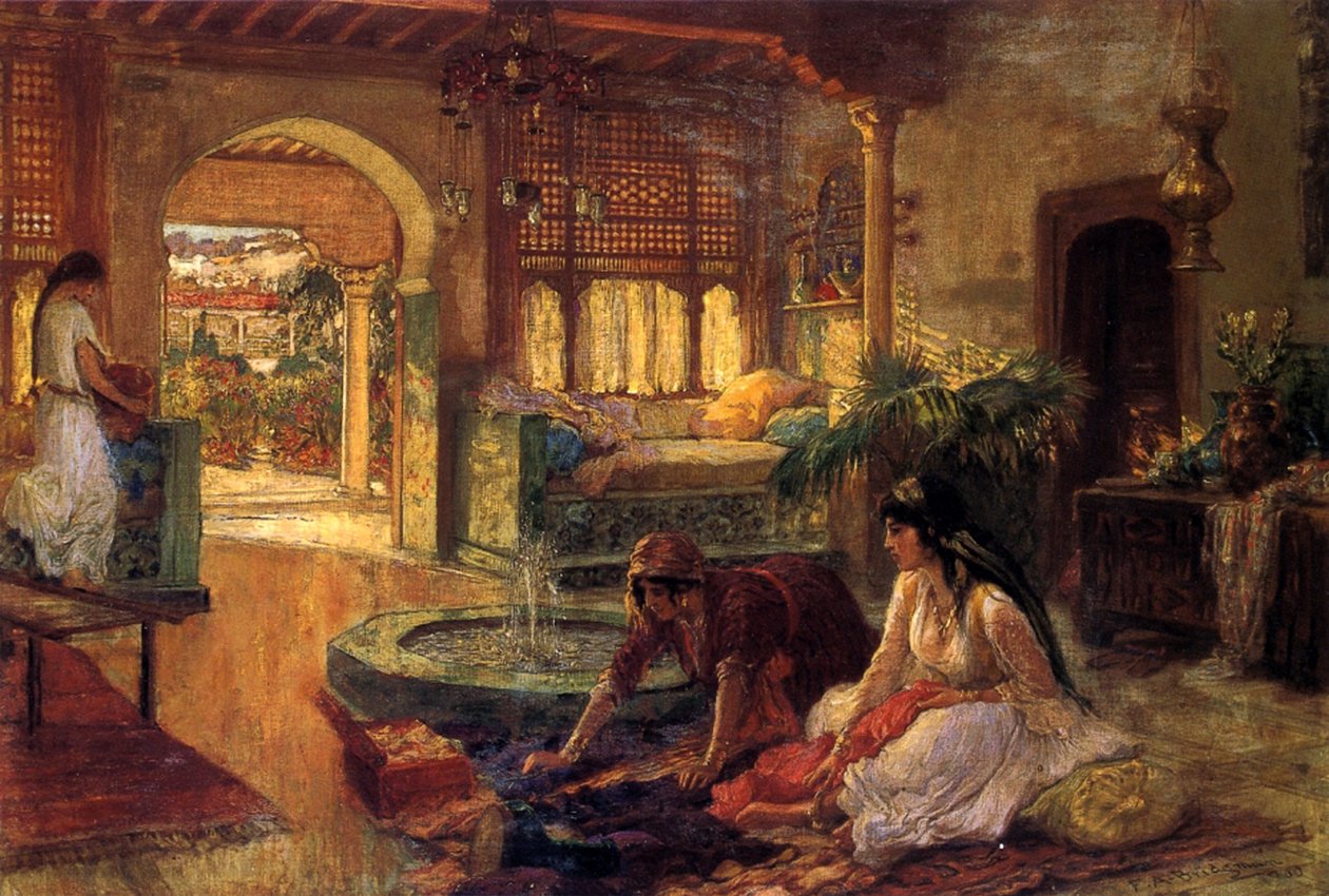 Bir Doğu İç Mekanı, 1900 by Frederick Arthur Bridgman