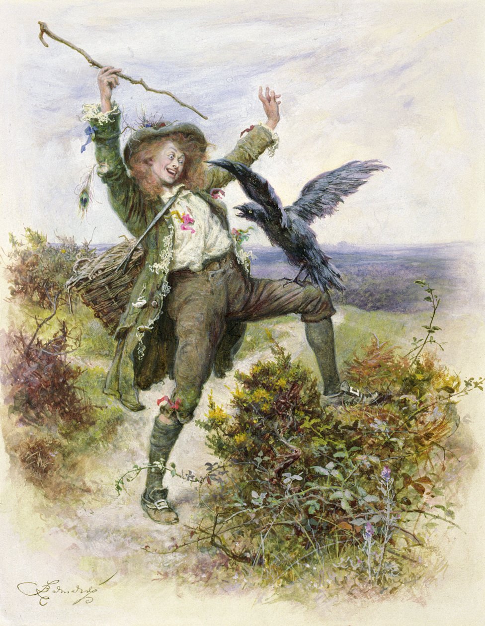 Barnaby Rudge ve Kuzgun Grip by Frederick Barnard
