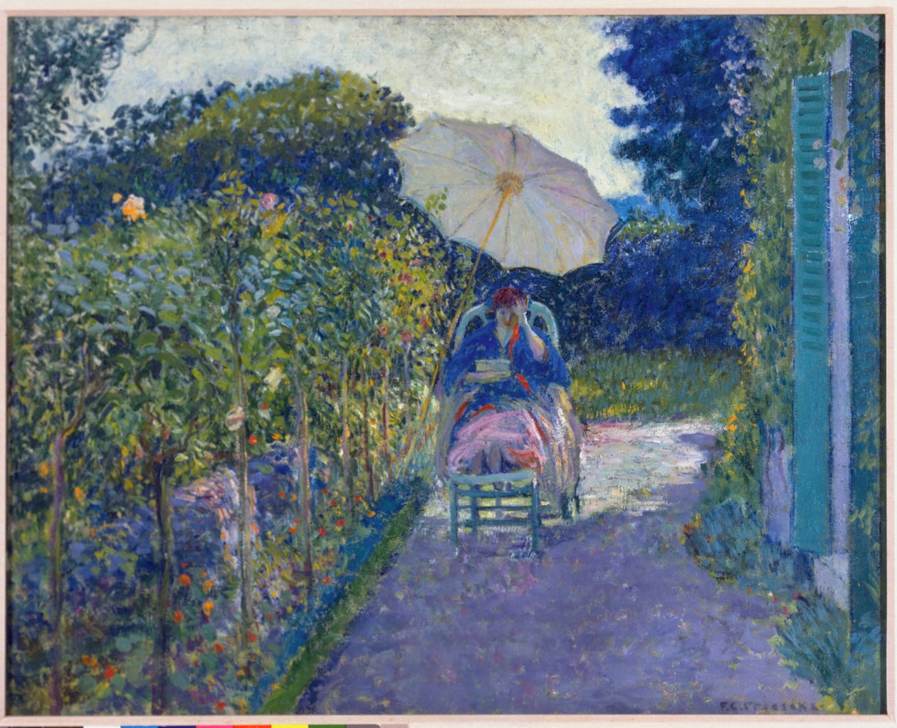 Bahçede Oturan Kadın, 1914 by Frederick Carl Frieseke