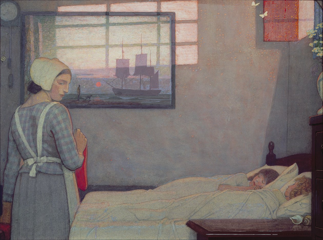 Bir Yaz Akşamı, c.1925 by Frederick Cayley Robinson