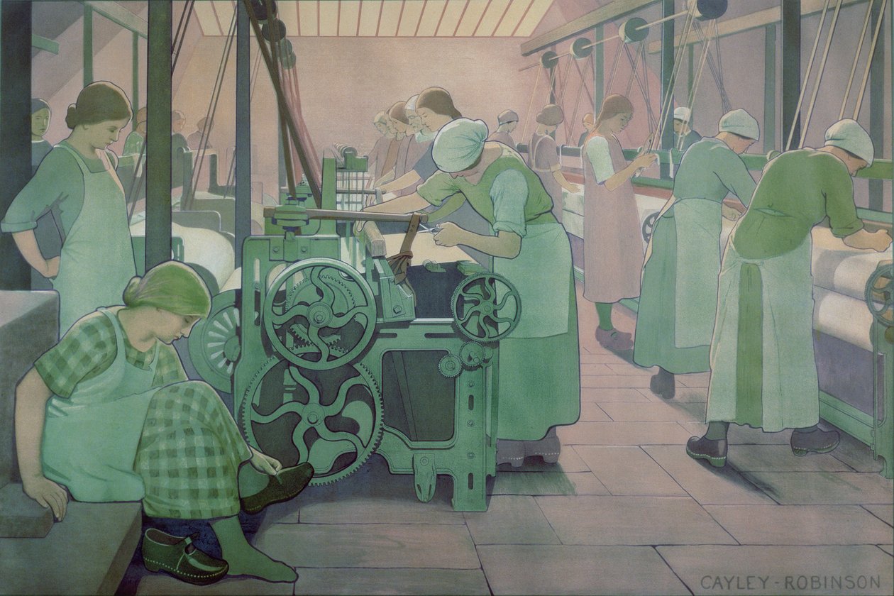 British Industries - Pamuk, c.19234 (LMS Posteri) by Frederick Cayley Robinson