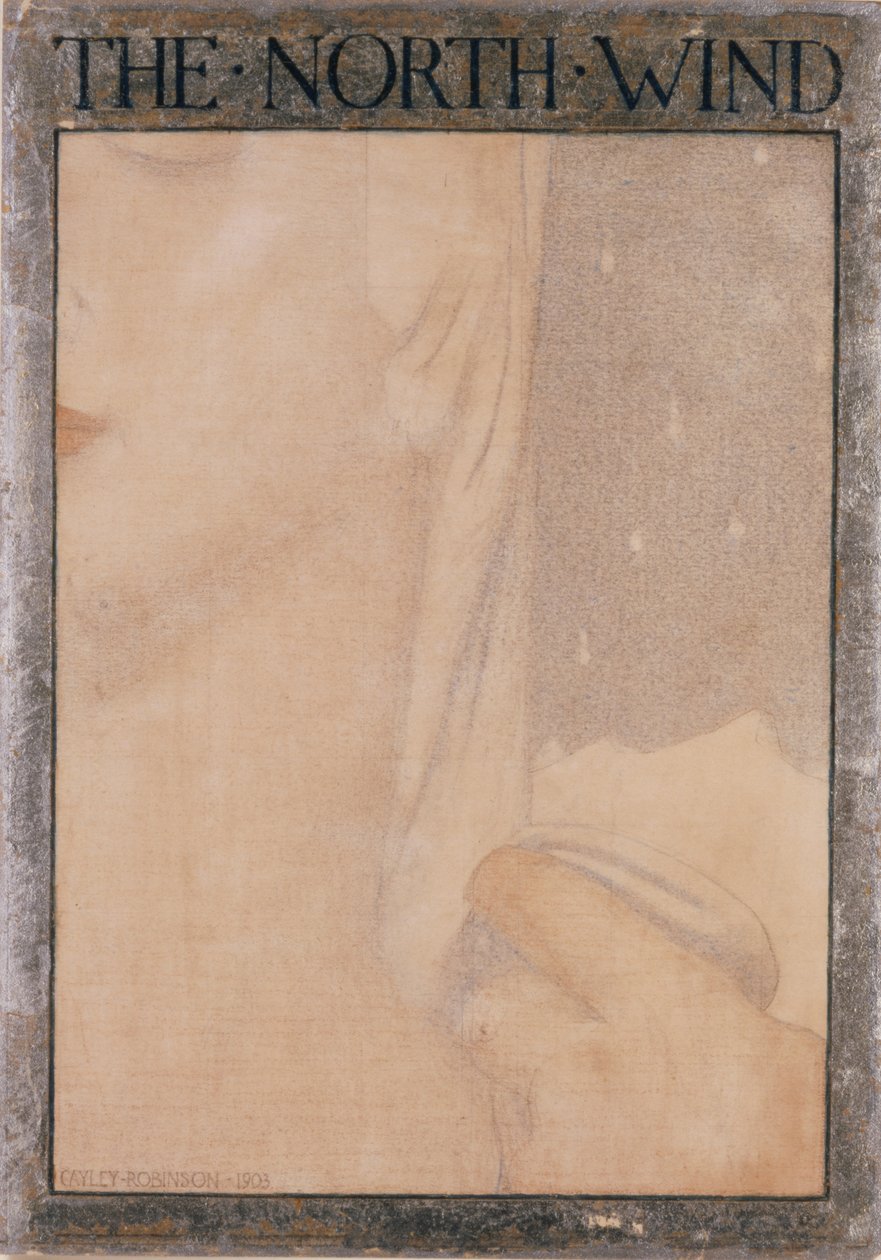 Dört Rüzgar - Kuzey Rüzgarı, 1903 (kağıt üzerinde renkli tebeşirler) by Frederick Cayley Robinson