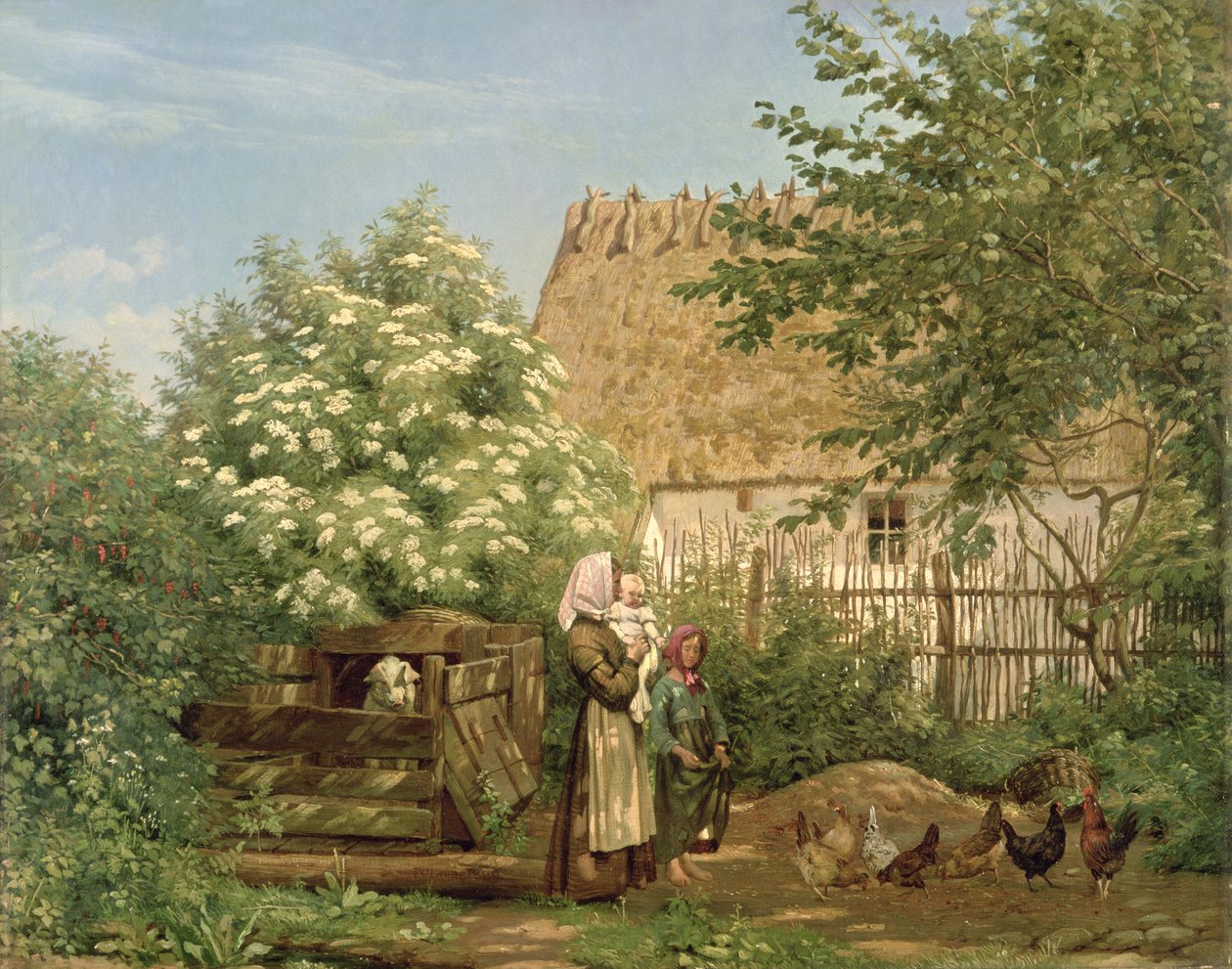 Tavukları beslemek by Frederick Christian Lund