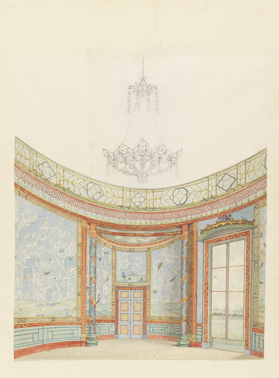 Salonun Dekorasyonu için Tasarım, Royal Pavilion, Brighton by Frederick Crace