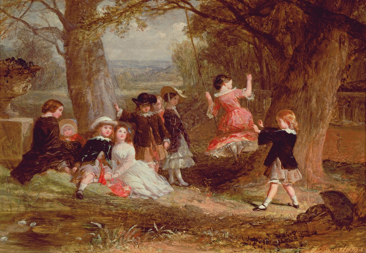 Salıncak, 1853 (panel) by Frederick Goodall