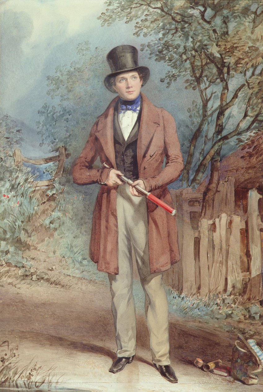 The Naturalist (kağıt üzerinde wc) by Frederick Joseph Butler Lines