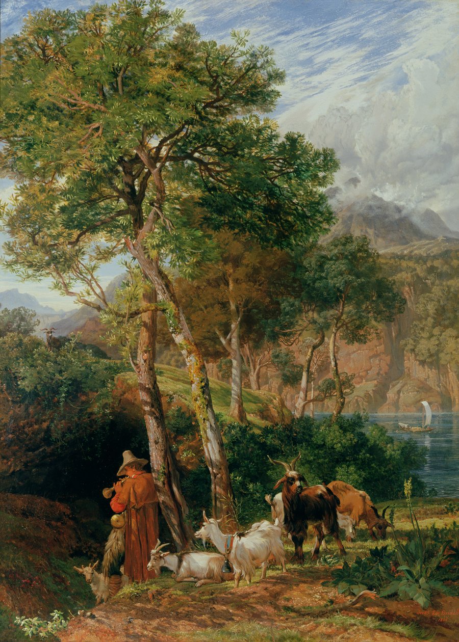 Lecco Gölü Kıyıları by Frederick Lee Bridell
