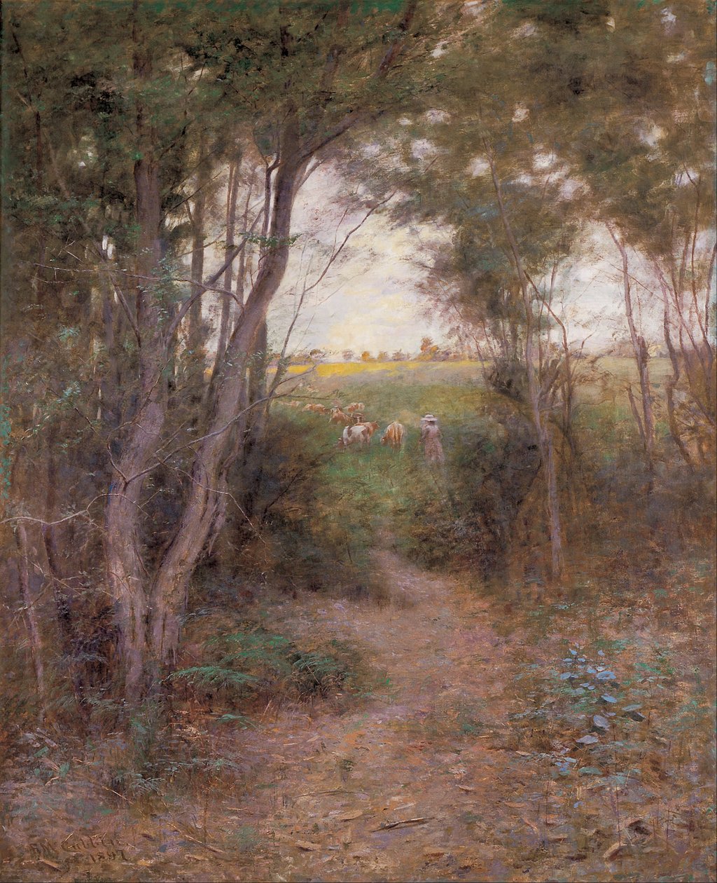 Bir ti-ağaç glade by Frederick McCubbin