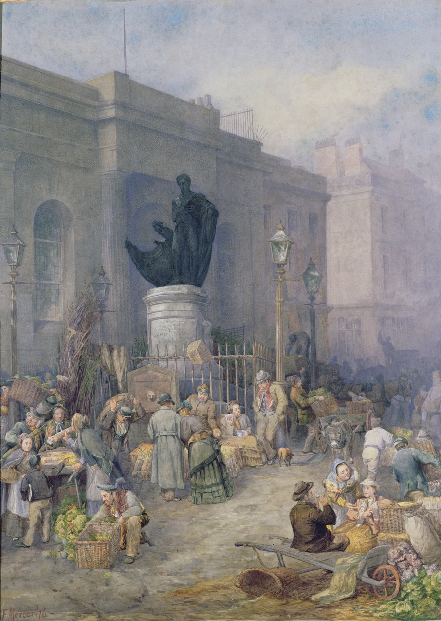 Pazar Sabahı, Birmingham, 1876 (wc) by Frederick Mercer