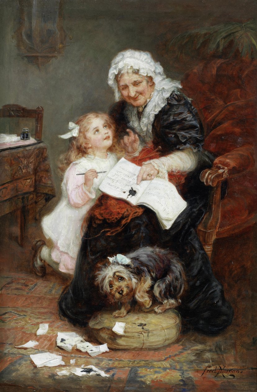 tövbekar köpek yavrusu by Frederick Morgan