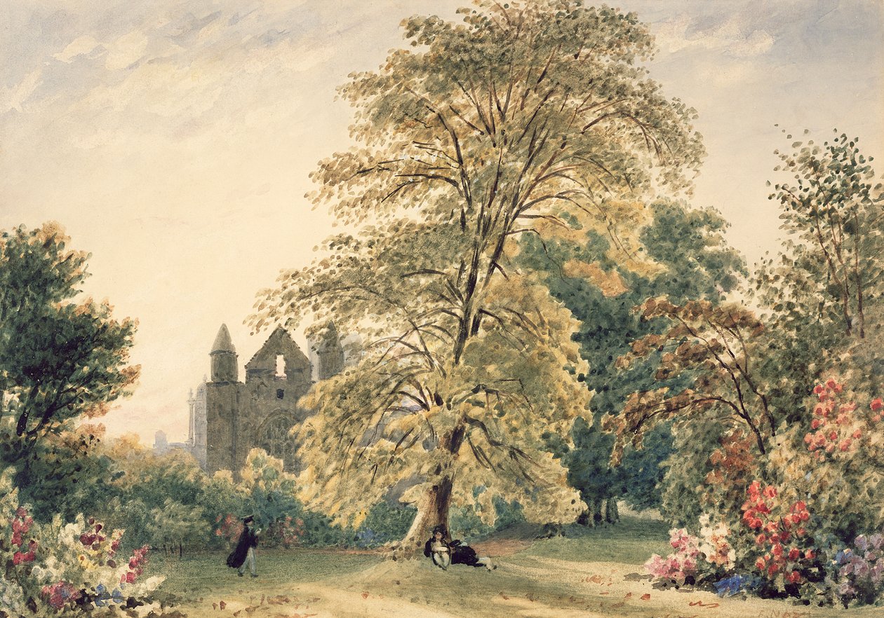 Oxford'daki Yeni Kolej Bahçeleri, 1831 by Frederick Nash