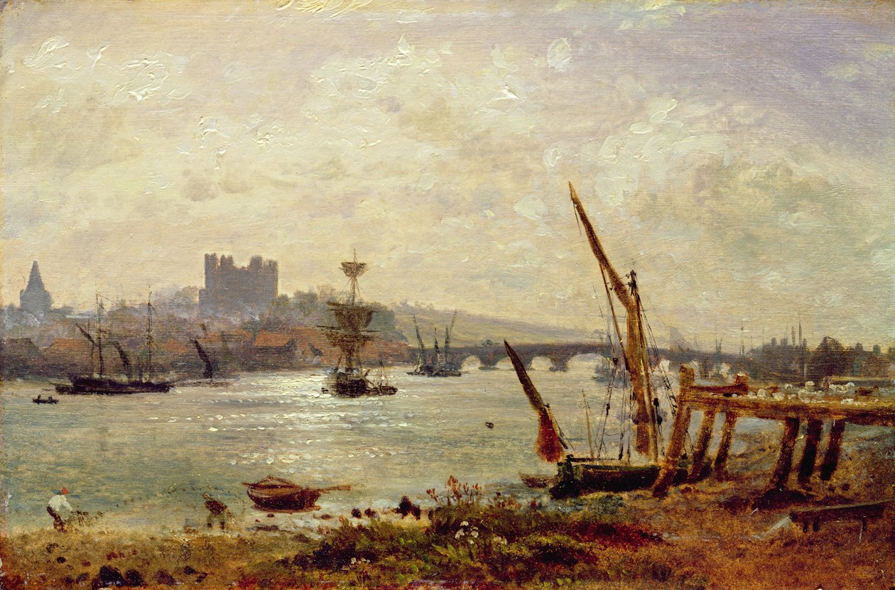 Rochester Katedrali ve Kalesi, c.1820-30 by Frederick Nash