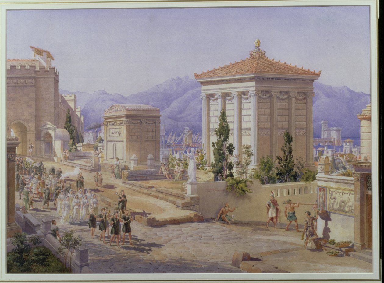 Via dei Sarpolcri, Pompeii, 1855 dolayları by Frederick Pepys Cockerell