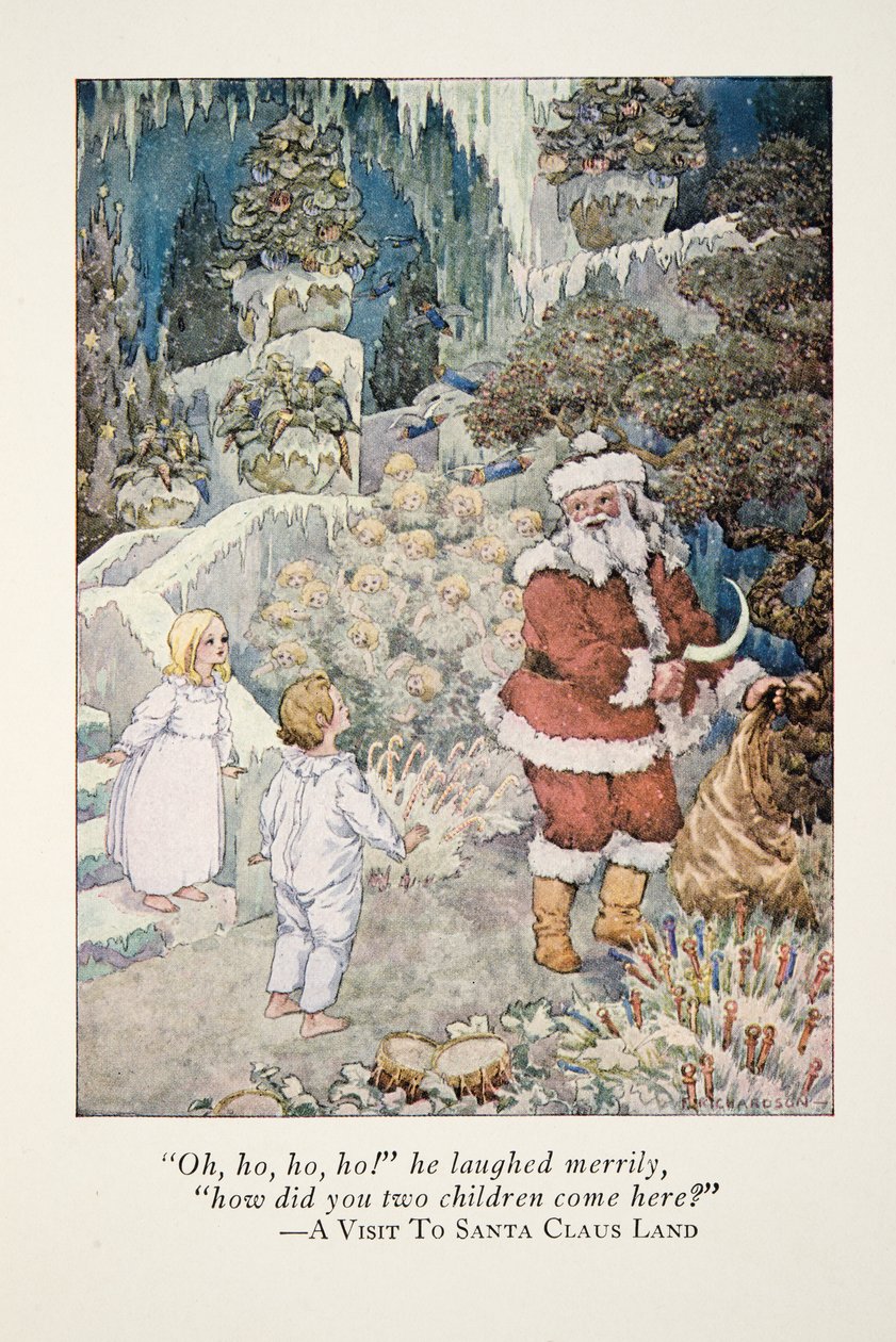 Noel Baba Ülkesine Bir Ziyaretten İllüstrasyon by Frederick Richardson