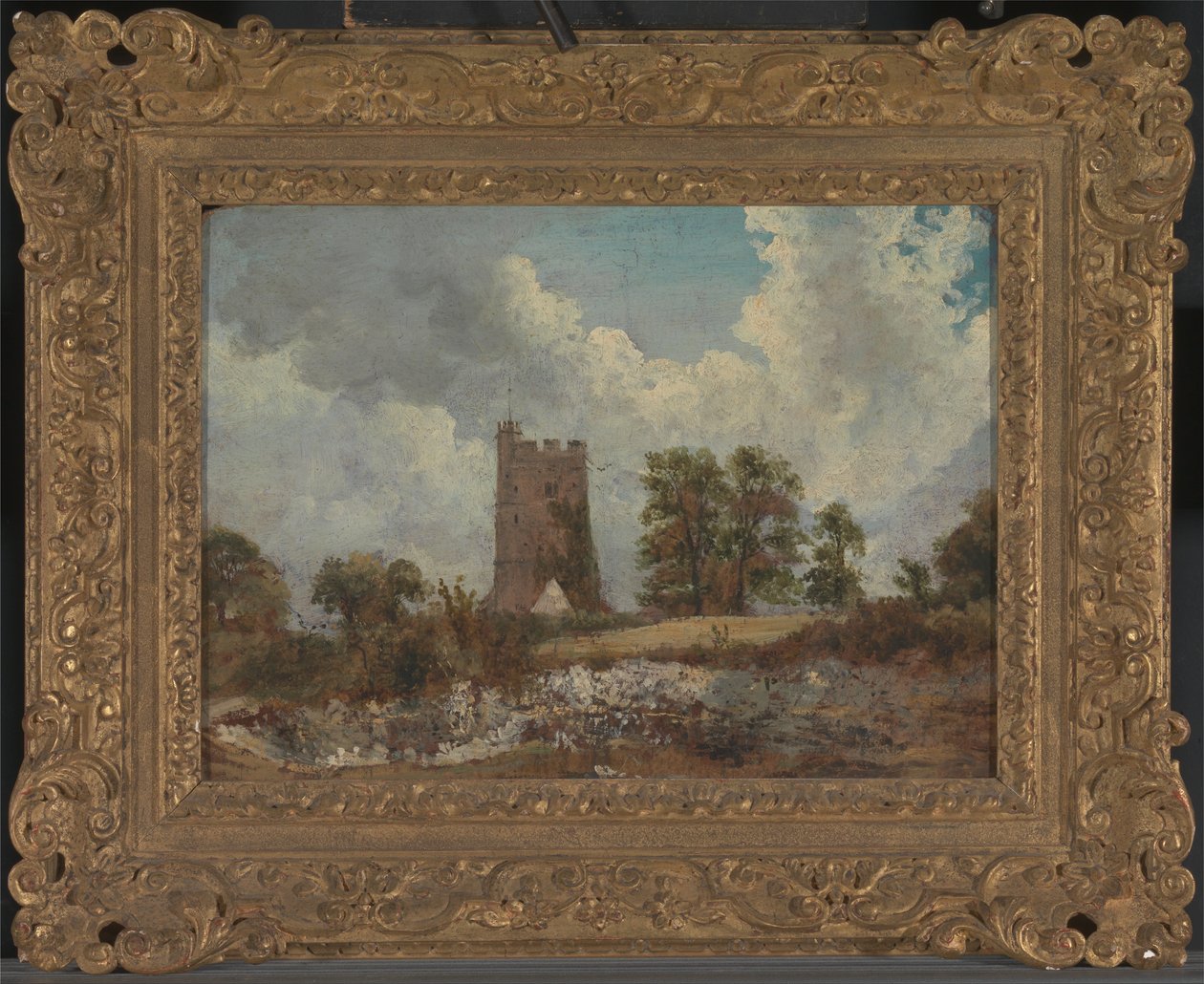 Kilise ile Manzara by George Frederick Watts