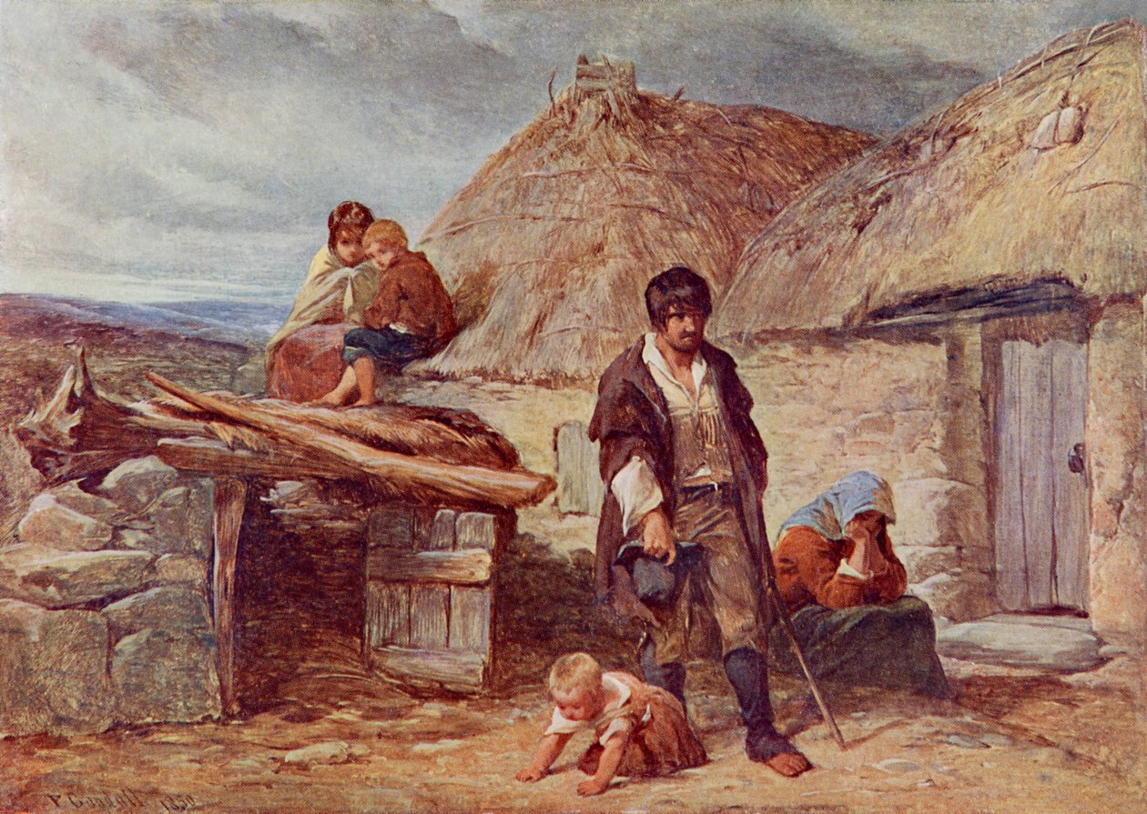 İrlanda Tahliyesi by Frederick (after) Goodall