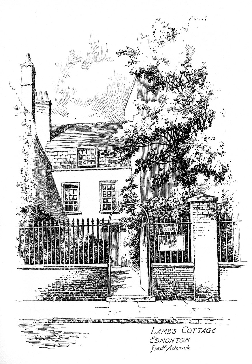 Charles Lambs kulübesi, Church Street, Edmonton, Londra, 1912 by Frederick Adcock