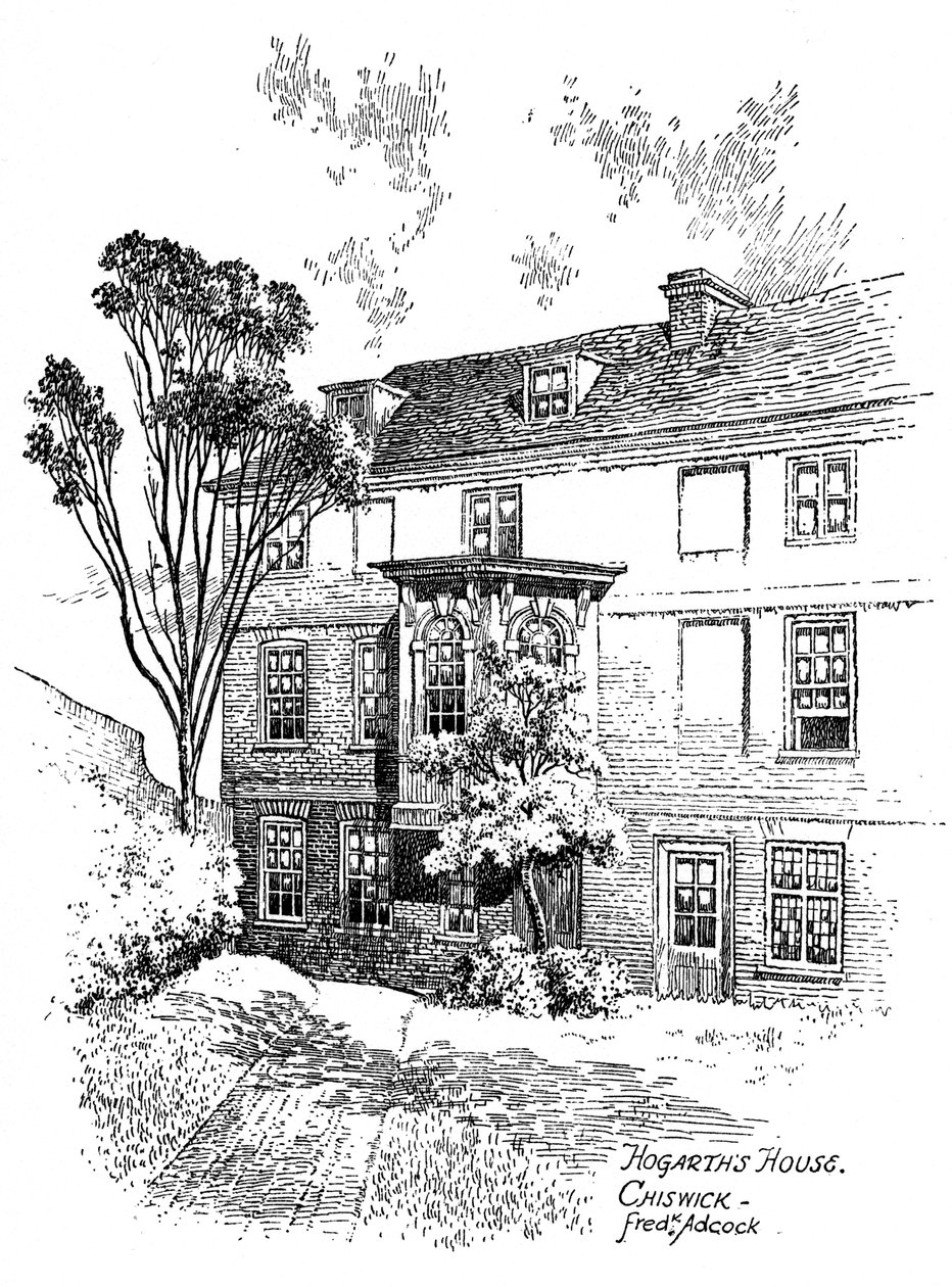Hogarths Evi, Chiswick, 1912 by Frederick Adcock