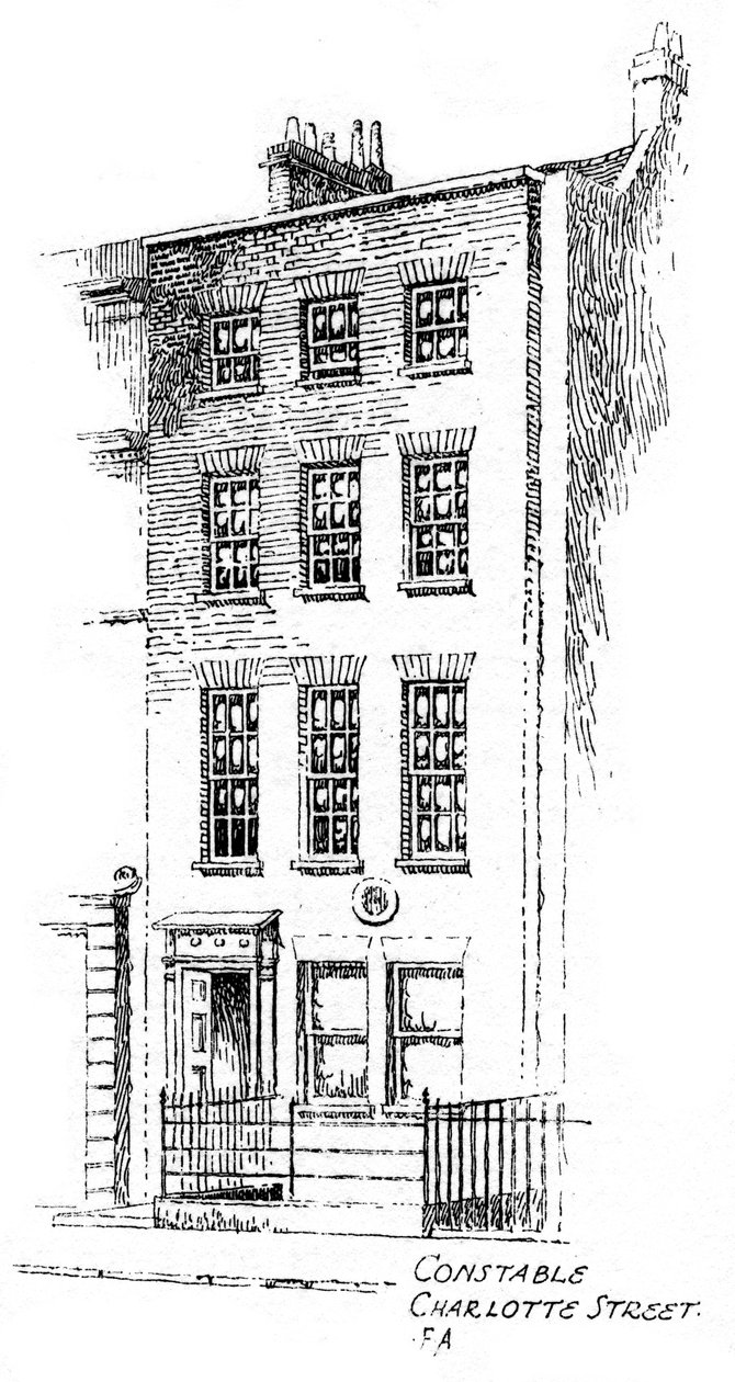 John Constables evi, Charlotte Caddesi, Bloomsbury, Londra, 1912 by Frederick Adcock