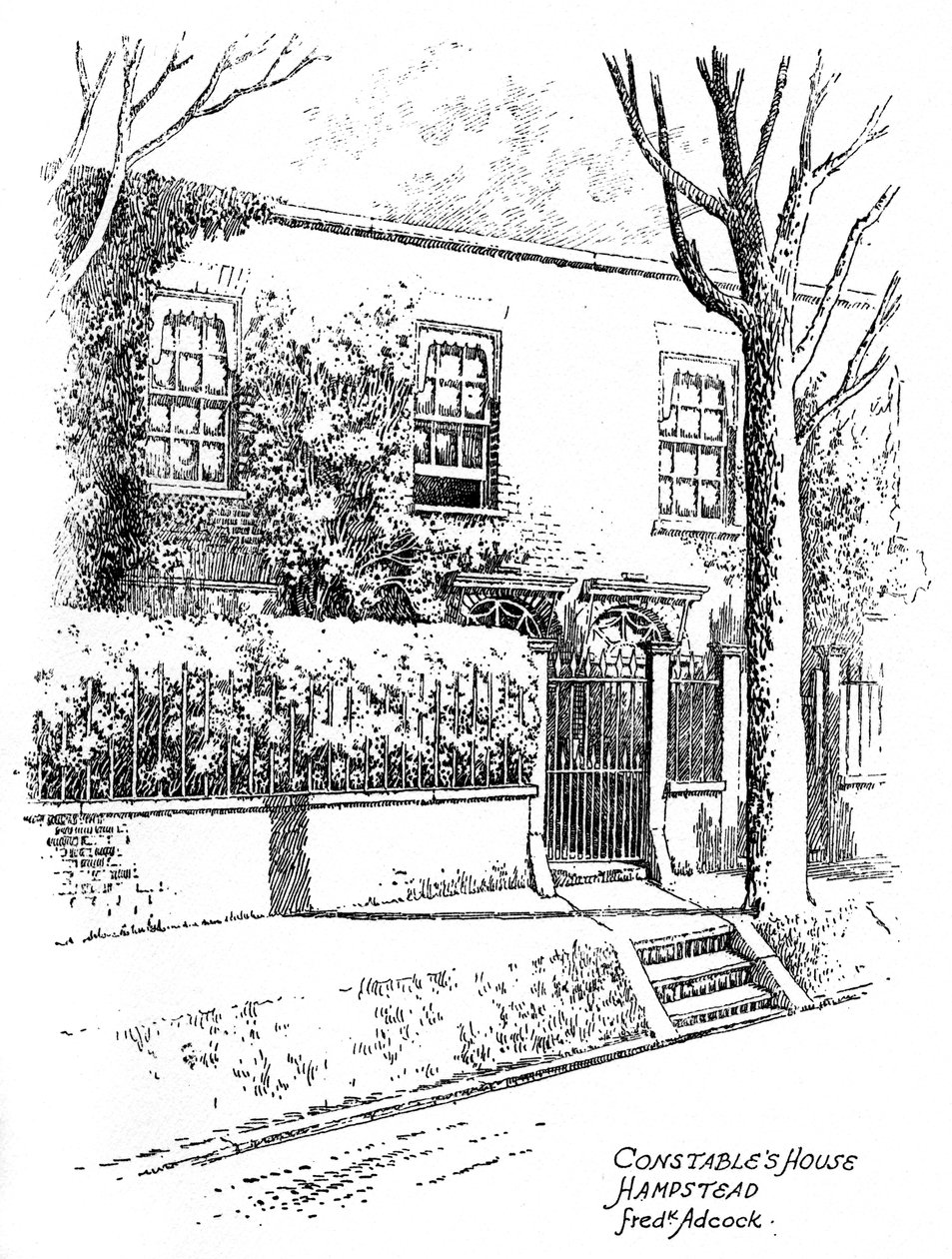 John Constables evi, Hampstead, Londra, 1912 by Frederick Adcock