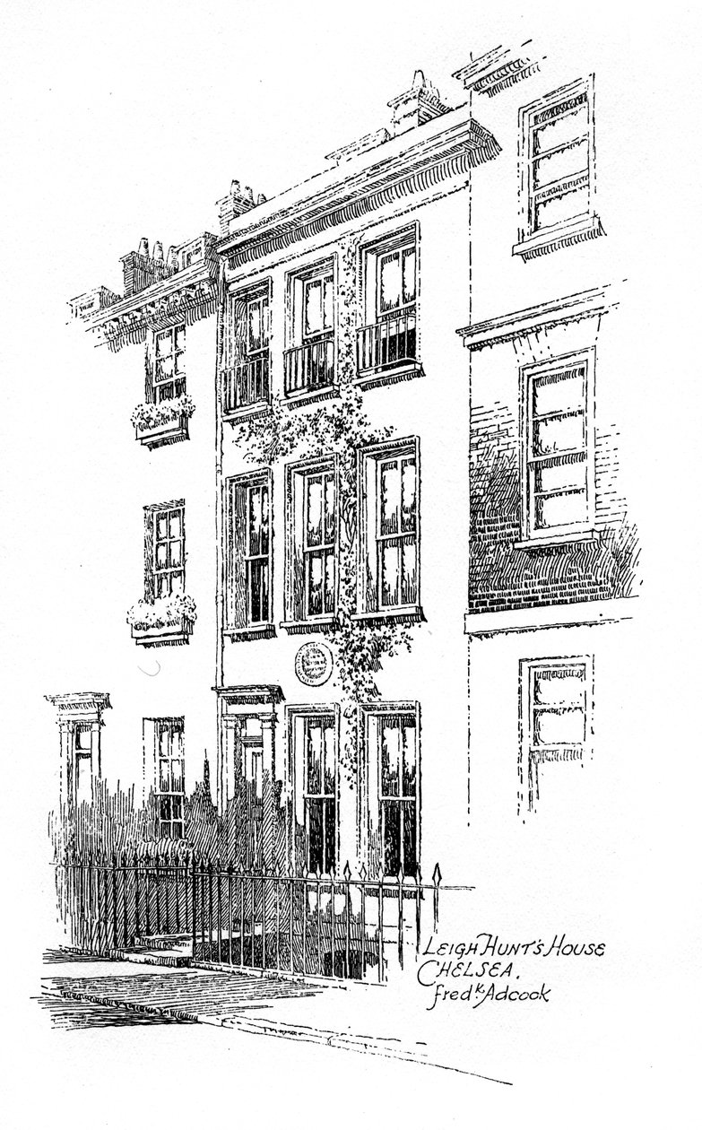 Leigh Hunts evi, Chelsea, Londra, 1912 by Frederick Adcock