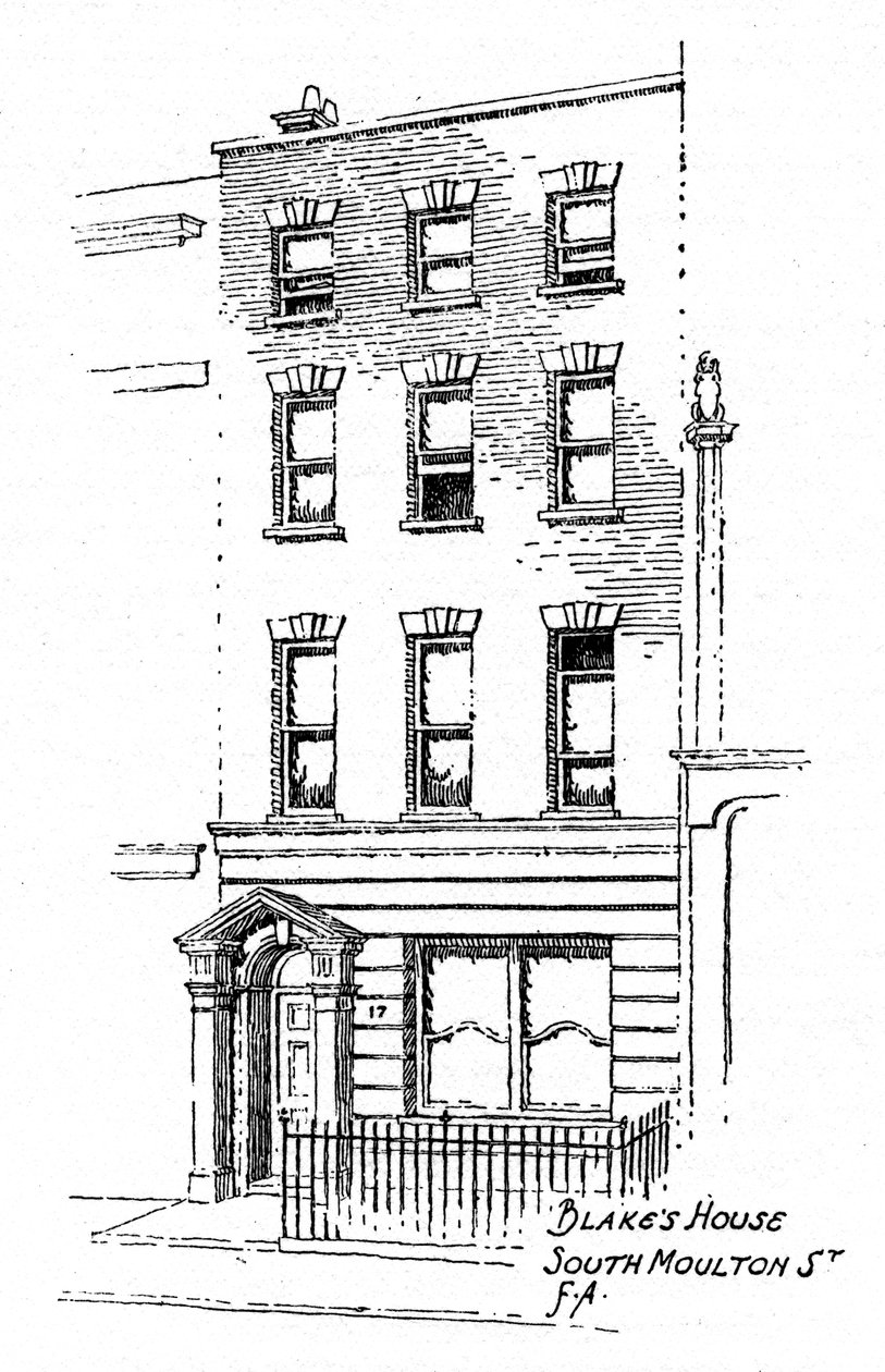 William Blakes Evi, 17 South Molton Street, Londra, 1912. by Frederick Adcock