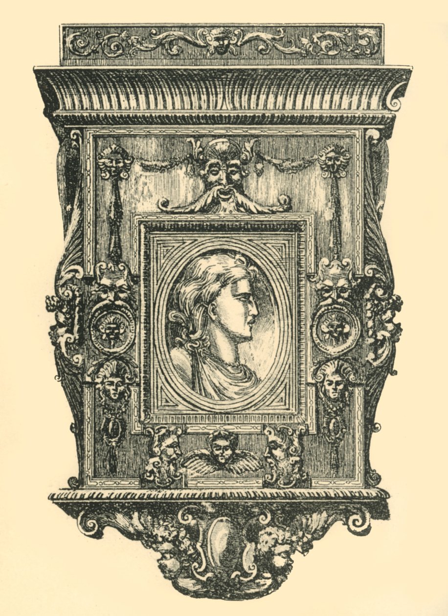Ceviz ayna çerçevesi, 19. yüzyılın ortaları, 1881. by Frederick Albert Slocombe