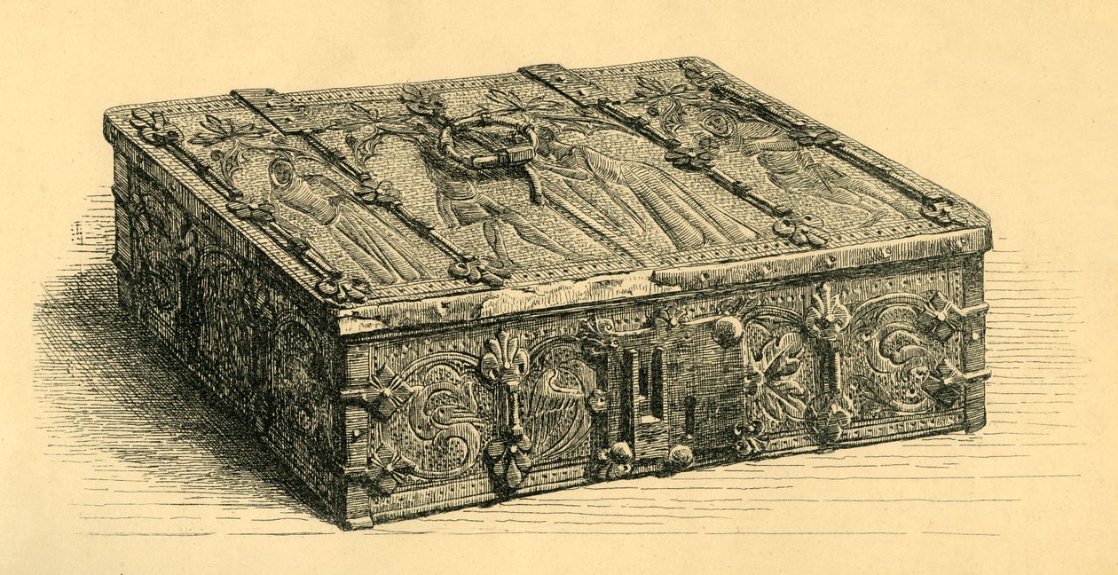 Ahşap ve deri tabut, 1350-1370, 1881. by Frederick Albert Slocombe