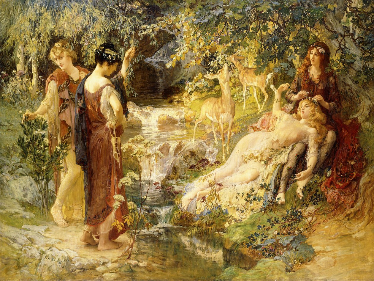 Gizli Bir Orman, 1900 by Frederick Arthur Bridgman