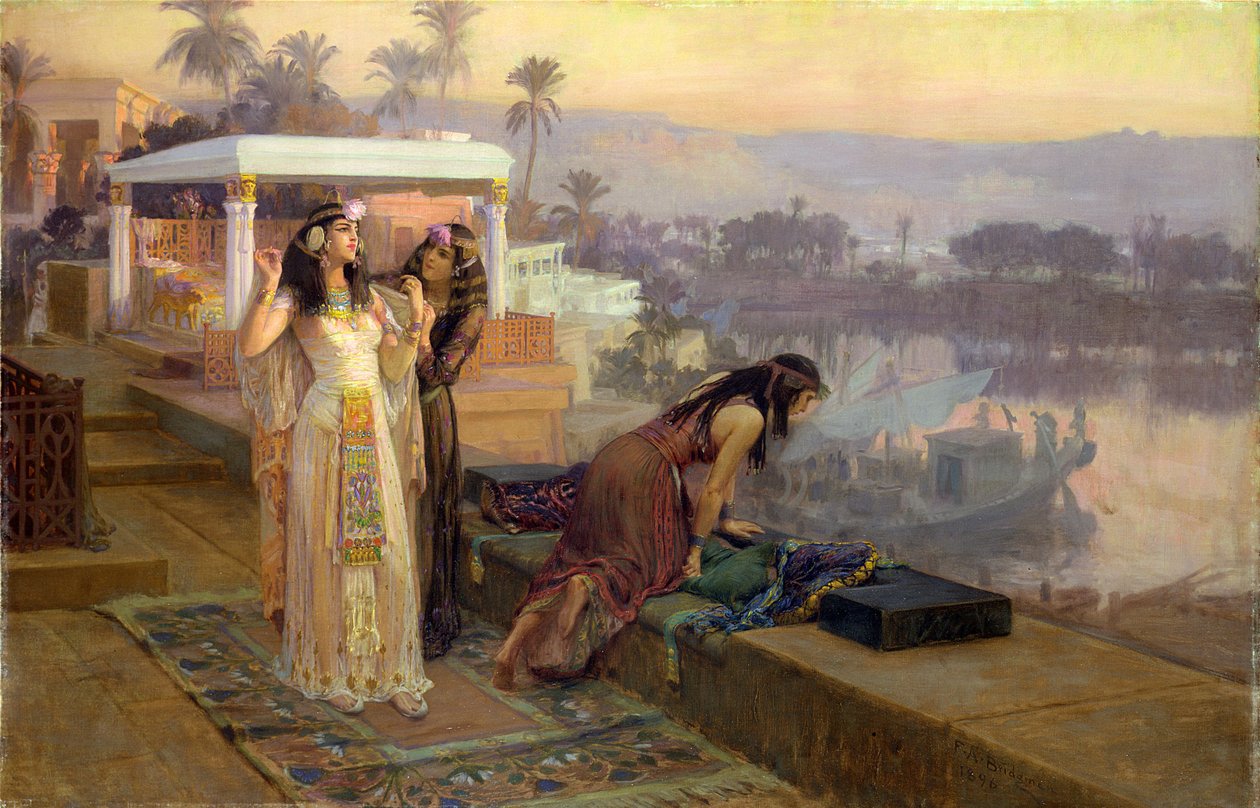 Kleopatra (MÖ 69-30), Philae Teraslarında, 1896 by Frederick Arthur Bridgman