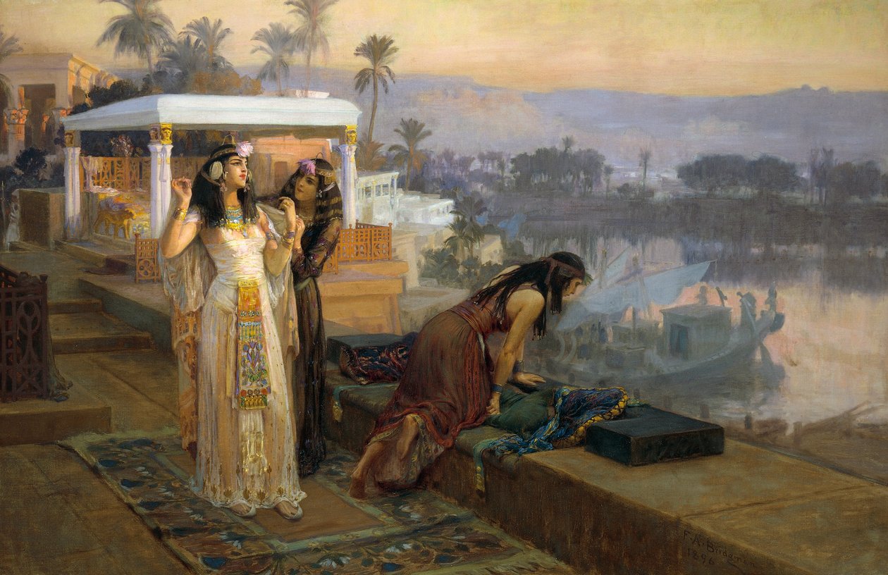 Philae Teraslarında Kleopatra by Frederick Arthur Bridgman