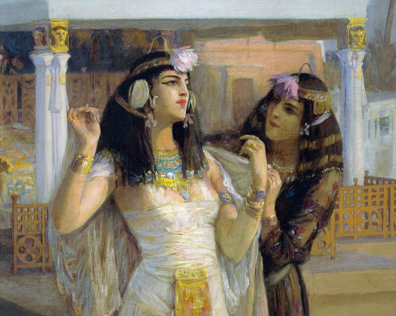 Philae teraslarında Kleopatra by Frederick Arthur Bridgman